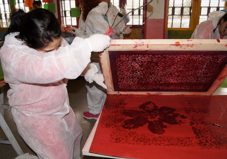 laboratorio di serigrafia in carcere