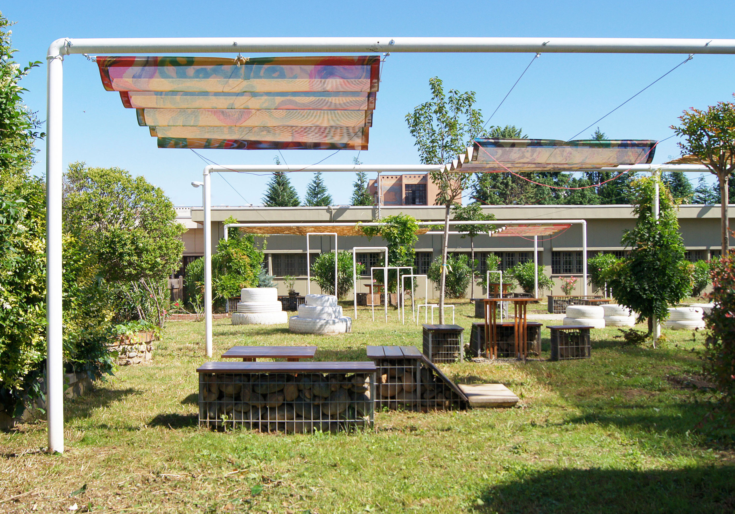 Area colloqui all'aperto per detenuti e famiglie