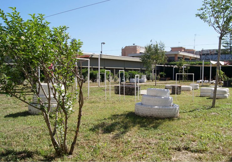 Area colloqui all'aperto per detenuti e famiglie