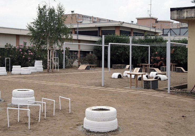 Area colloqui all'aperto per detenuti e famiglie